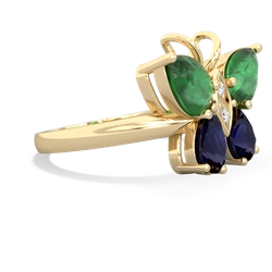 Emerald Butterfly 14K Yellow Gold ring R2215