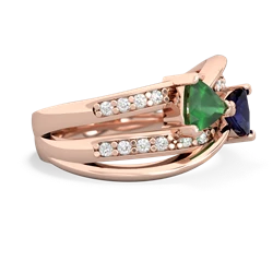 Emerald Bowtie 14K Rose Gold ring R2360