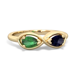 Emerald Infinity 14K Yellow Gold ring R5050