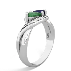 Emerald Summer Winds 14K White Gold ring R5342