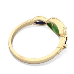 Emerald Milgrain Marquise 14K Yellow Gold ring R5700