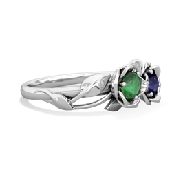 Emerald Rose Garden 14K White Gold ring R5510