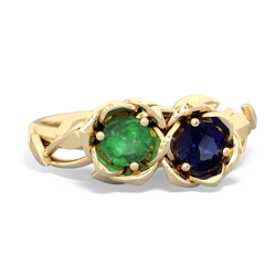 Emerald Rose Garden 14K Yellow Gold ring R5510