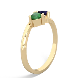 Emerald Sweethearts 14K Yellow Gold ring R5260