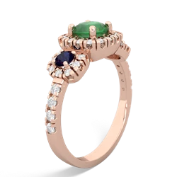 Emerald Regal Halo 14K Rose Gold ring R5350