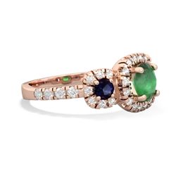 Emerald Regal Halo 14K Rose Gold ring R5350