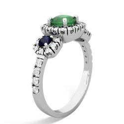 Emerald Regal Halo 14K White Gold ring R5350