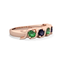 Emerald Anniversary Band 14K Rose Gold ring R2089