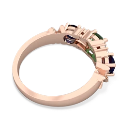 Emerald Hugs And Kisses 14K Rose Gold ring R5016