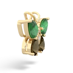 Emerald Butterfly 14K Yellow Gold pendant P2215