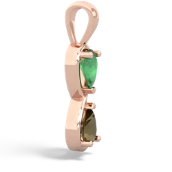 Emerald Infinity 14K Rose Gold pendant P5050