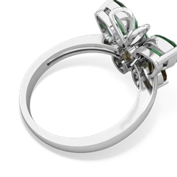 Emerald Butterfly 14K White Gold ring R2215