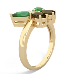 Emerald Butterfly 14K Yellow Gold ring R2215