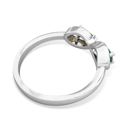 Emerald Infinity 14K White Gold ring R5050