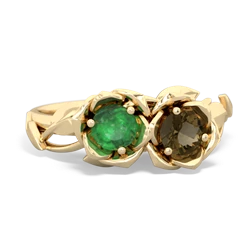 Emerald Rose Garden 14K Yellow Gold ring R5510