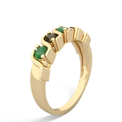 Emerald Anniversary Band 14K Yellow Gold ring R2089