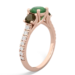 Emerald Pave Trellis 14K Rose Gold ring R5500