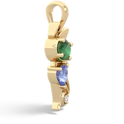 Emerald Kitten 14K Yellow Gold pendant P5780