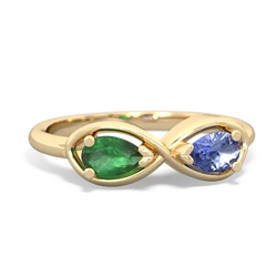 Emerald Infinity 14K Yellow Gold ring R5050