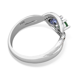 Emerald Summer Winds 14K White Gold ring R5342