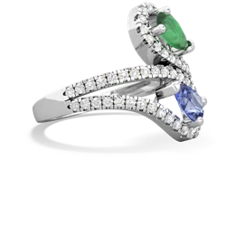 Emerald Diamond Dazzler 14K White Gold ring R3000