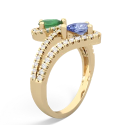 Emerald Diamond Dazzler 14K Yellow Gold ring R3000