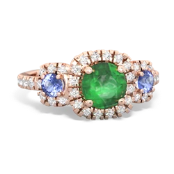 Emerald Regal Halo 14K Rose Gold ring R5350