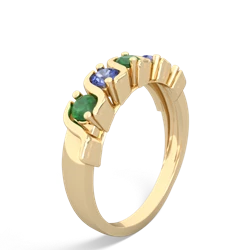 Emerald Anniversary Band 14K Yellow Gold ring R2089