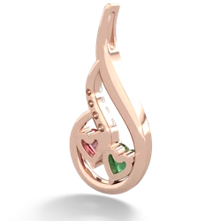 Emerald Keepsake Curves 14K Rose Gold pendant P5450