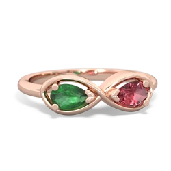 Emerald Infinity 14K Rose Gold ring R5050