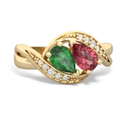 Emerald Summer Winds 14K Yellow Gold ring R5342