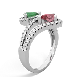 Emerald Diamond Dazzler 14K White Gold ring R3000