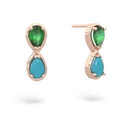 Emerald Infinity 14K Rose Gold earrings E5050