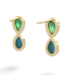 Emerald Infinity 14K Yellow Gold earrings E5050