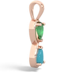 Emerald Infinity 14K Rose Gold pendant P5050