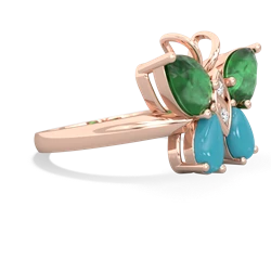 Emerald Butterfly 14K Rose Gold ring R2215