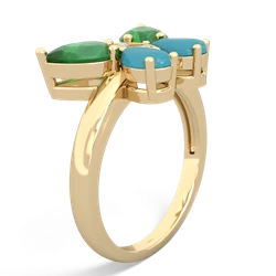 Emerald Butterfly 14K Yellow Gold ring R2215