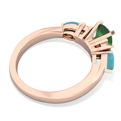 Emerald 6Mm Round Eternal Embrace Engagement 14K Rose Gold ring R2005