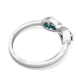 Emerald Infinity 14K White Gold ring R5050