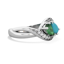 Emerald Summer Winds 14K White Gold ring R5342