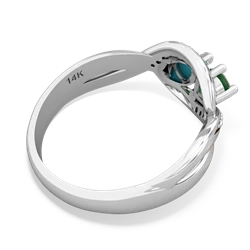 Emerald Summer Winds 14K White Gold ring R5342