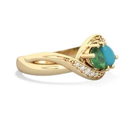 Emerald Summer Winds 14K Yellow Gold ring R5342