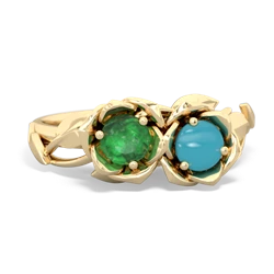 Emerald Rose Garden 14K Yellow Gold ring R5510