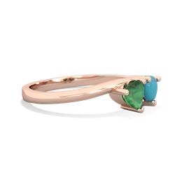 Emerald Sweethearts 14K Rose Gold ring R5260