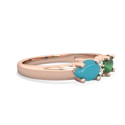 Emerald Pear Bowtie 14K Rose Gold ring R0865