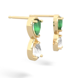 Emerald Infinity 14K Yellow Gold earrings E5050