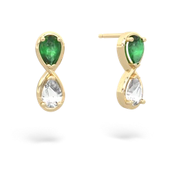 Emerald Infinity 14K Yellow Gold earrings E5050