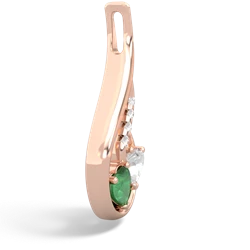 Emerald Keepsake Curves 14K Rose Gold pendant P5450