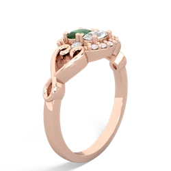 Emerald Love Nest 14K Rose Gold ring R5860