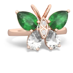 Emerald Butterfly 14K Rose Gold ring R2215